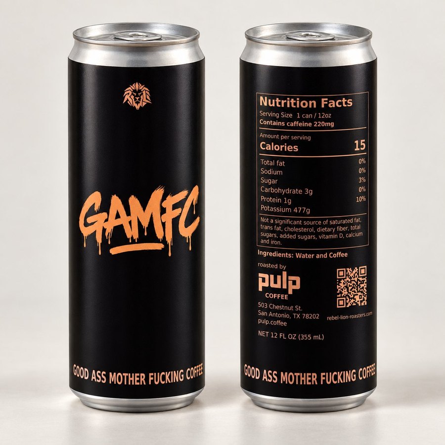 GAMFC cold brew can